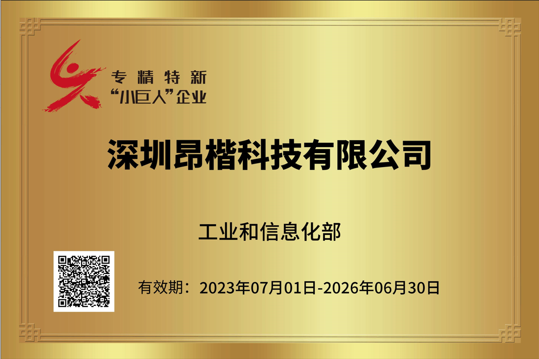 國(guó)家專精特新“小巨人”